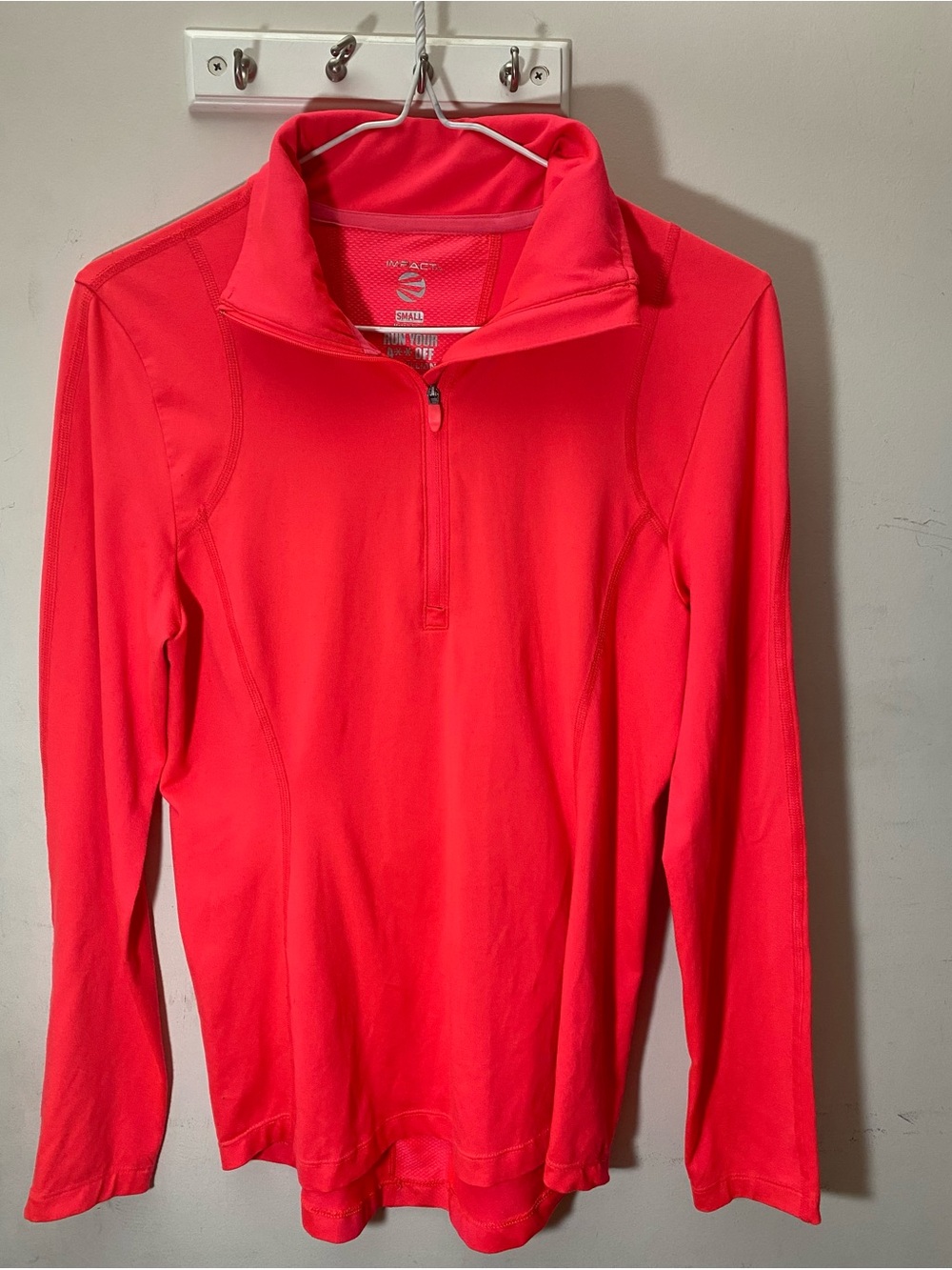 Pact Women's Bright Pink Quarter-Zip Pullover